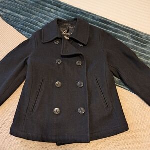 Levi's Black Wool Pea Coat Size M